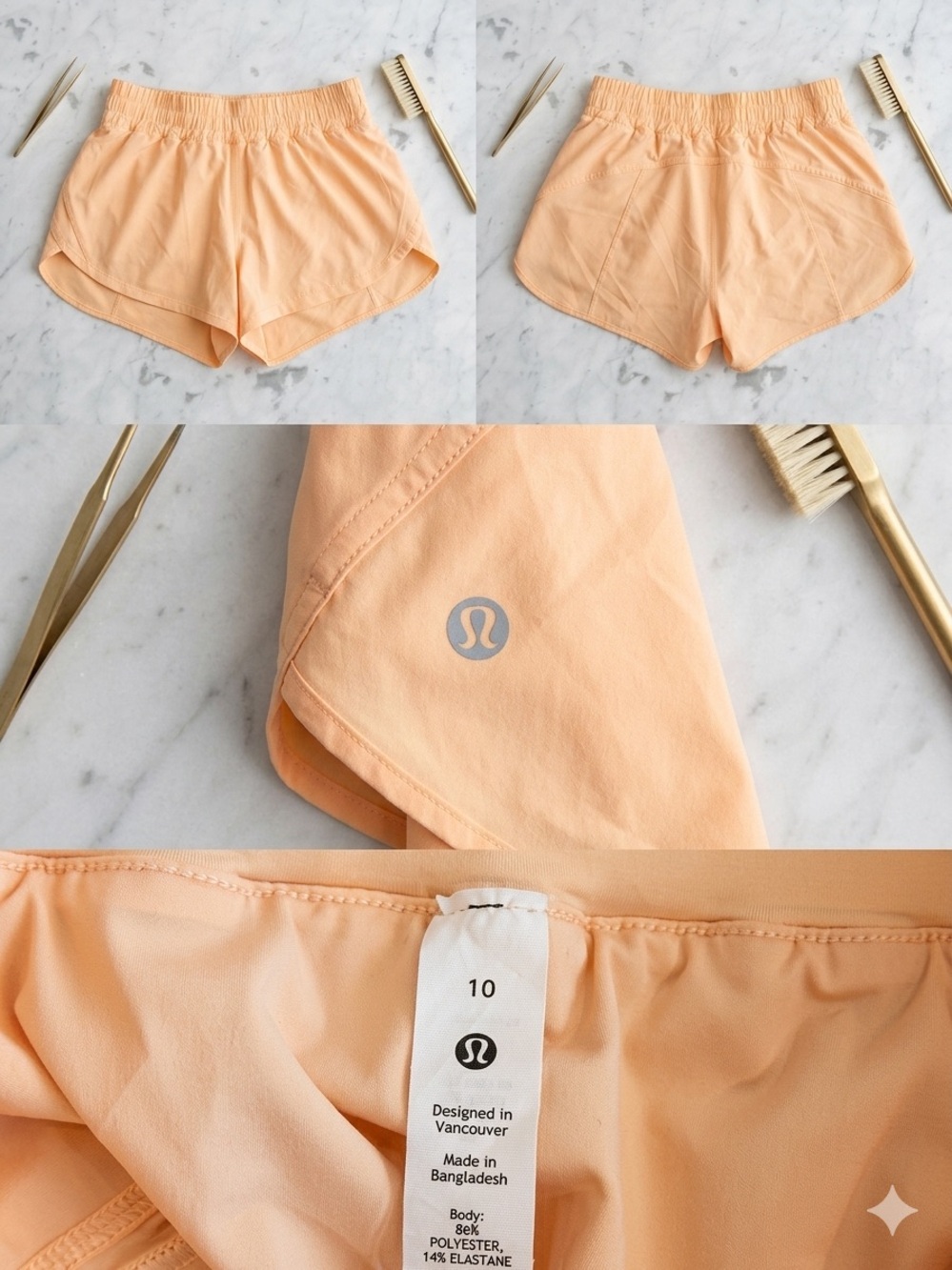 Lululemon athletica Peach Running Shorts Size 10 - Picture 2 of 3